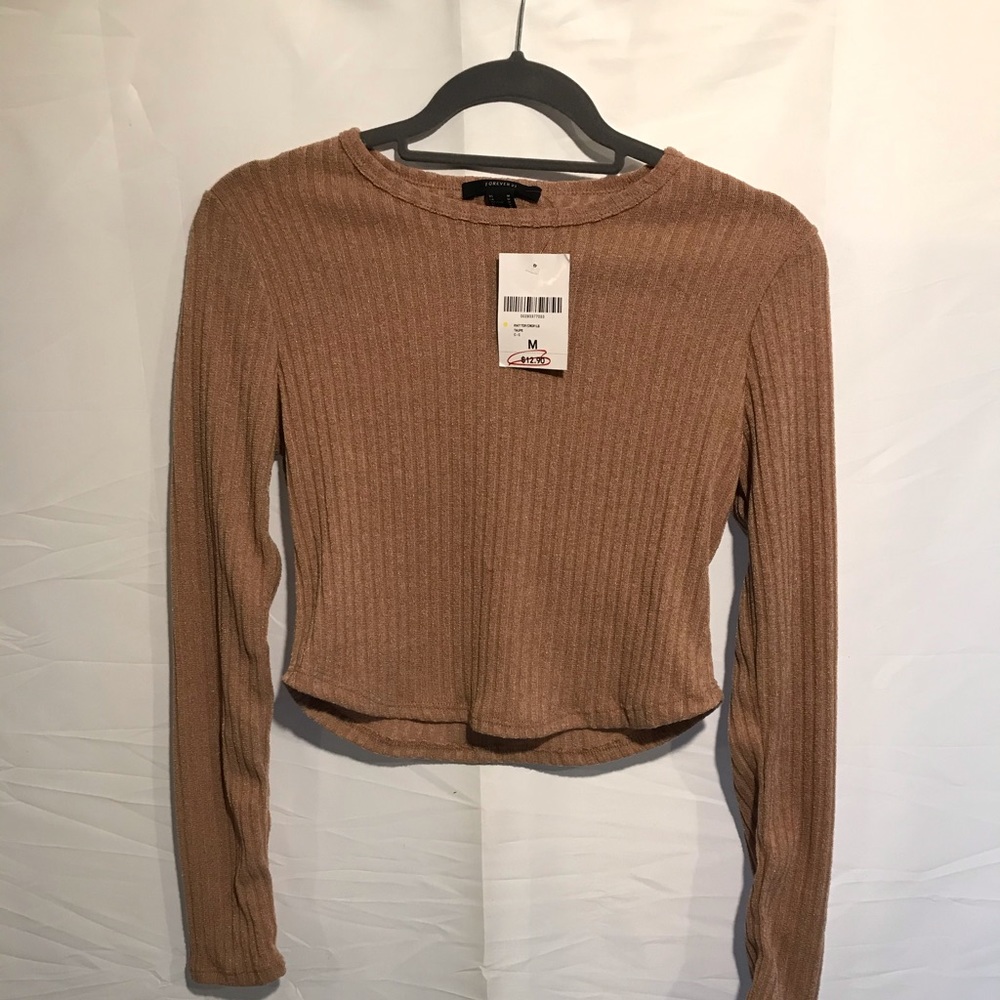 ⭐️Host Pick⭐️ Camel Fitted Crop Top
